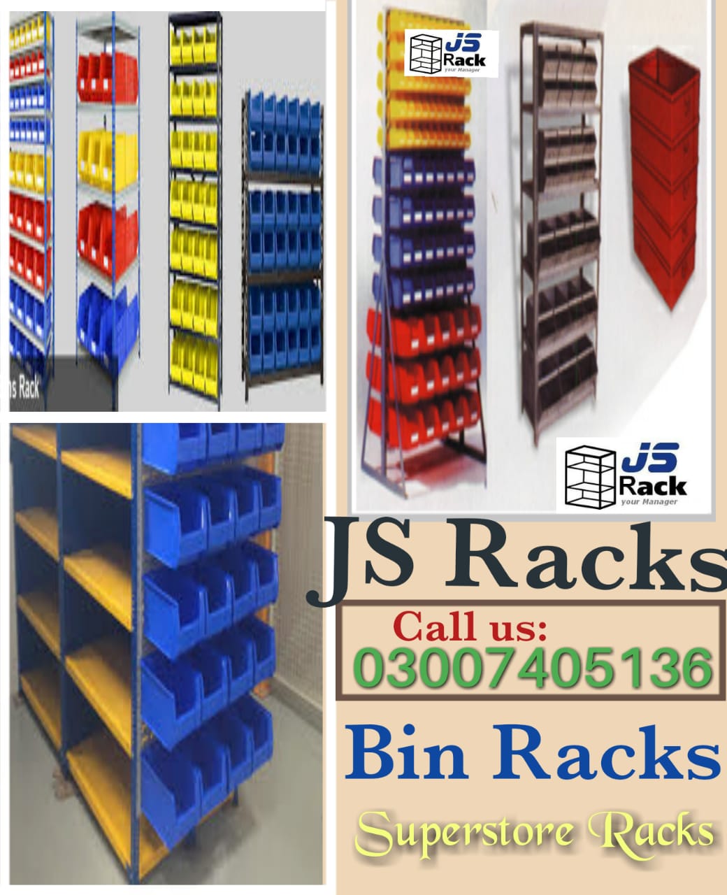 Plastic Storage Bin Racks Spare Parts Shelving