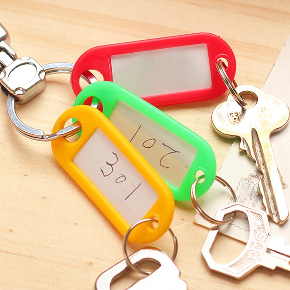 Key Identifiers Tags 50pcs Key Tags with Ring Plastic Portable Key